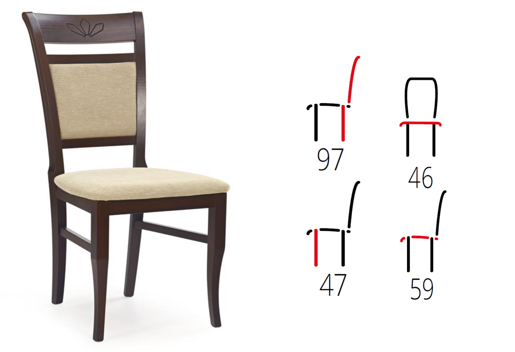 krzesło-do-salonu-jadalni-drewniane-wymiary